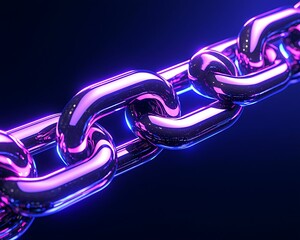 Neon Chain Abstract Design