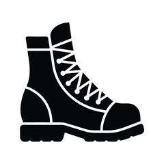 hiking boots stencil icon vector illustration