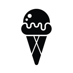 ice cream stencil icon vector illustration