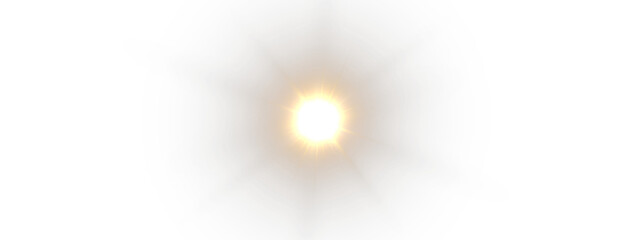 PNG sparkle light effect on transparent background with bright burst, glare, and glowing beam....