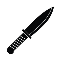 tanto knife stencil icon vector illustration