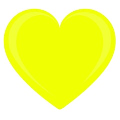 heart made of yellow and green