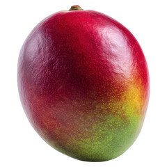 Obraz premium Fresh Ripe Mango with Red and Green Skin in Studio Lighting, isolated on transparent background.