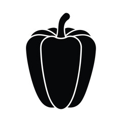 bell pepper stencil icon vector illustration