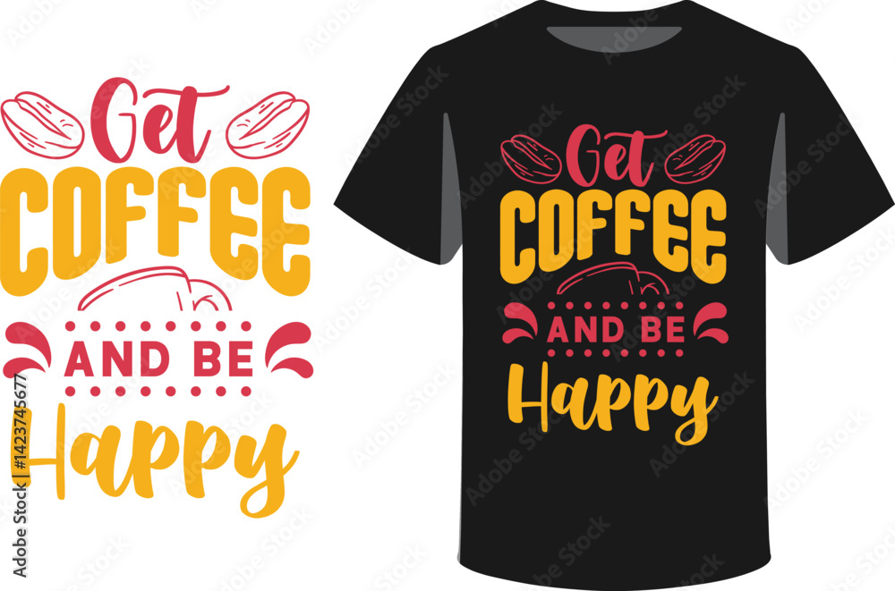 Fototapete typography and icon t-shirts design template with unique text