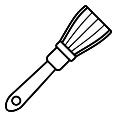 Pastry Brush icon black vector silhouette isolated on transparent background