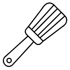 Pastry Brush icon black vector silhouette isolated on transparent background