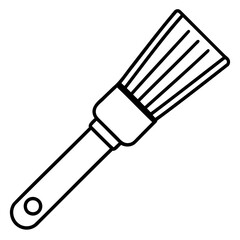 Pastry Brush icon black vector silhouette isolated on transparent background