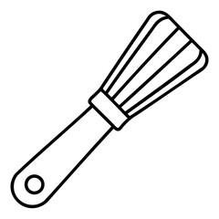 Pastry Brush icon black vector silhouette isolated on transparent background