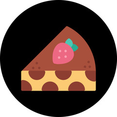 Slice of Cake II icon vector illustration