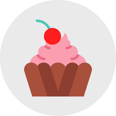Cream Cupcake icon vector illustration