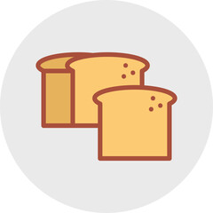 Sliced Bread icon vector illustration