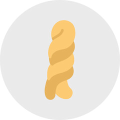 Braided Bread icon vector illustration