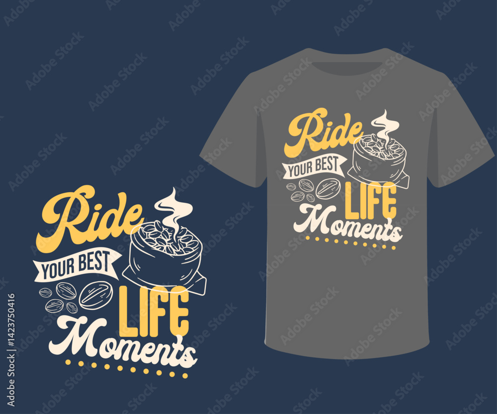 Fototapete typography and icon t-shirts design template with unique text