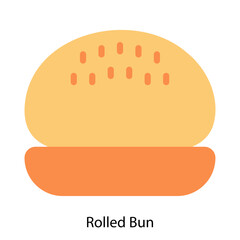 Rolled Bun icon vector illustration