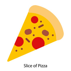 Slice of Pizza icon vector illustration
