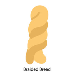 Braided Bread icon vector illustration