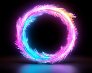 Neon Circle Frame Studio