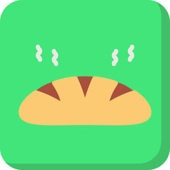 Hot Bread icon vector illustration