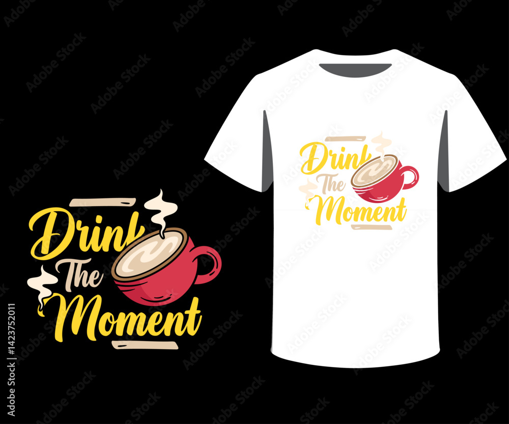 Fototapete typography and icon t-shirts design template with unique text