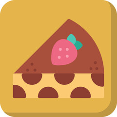 Slice of Cake II icon vector illustration