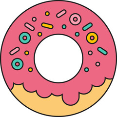 Doughnut icon vector illustration