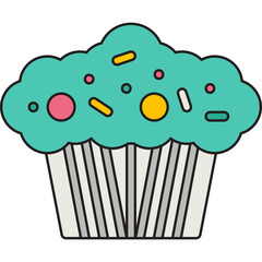 Muffin icon vector illustration