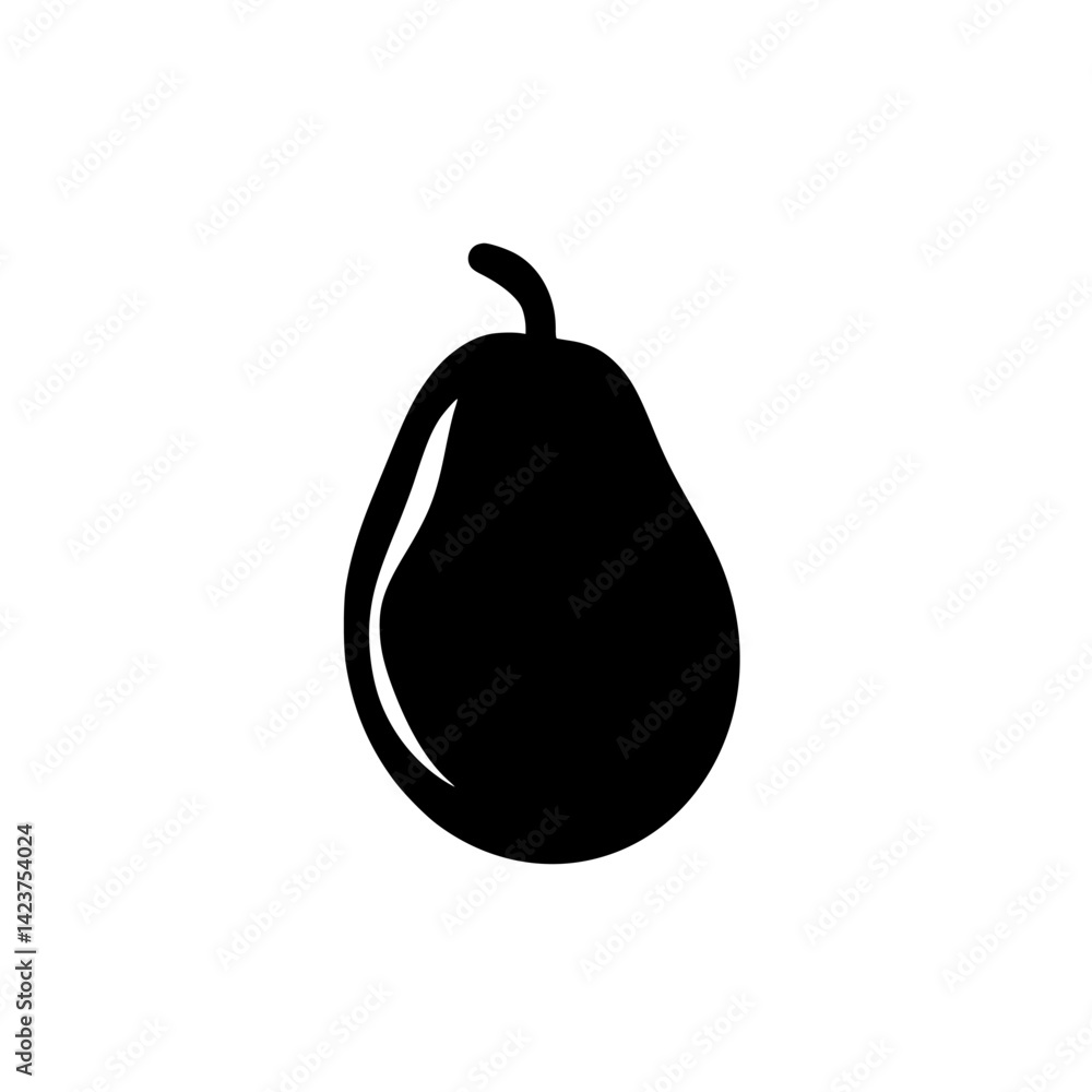 Aufkleber icon set featuring a sleek and modern pear design for digital and print applications