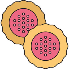 Biscuit I icon vector illustration