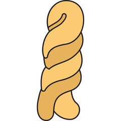 Braided Bread icon vector illustration