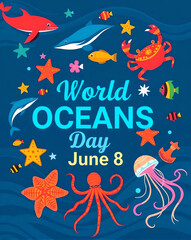 Fototapeta premium World Oceans Day - Sea Life