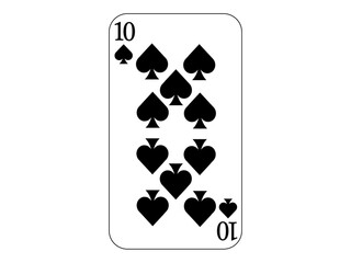 トランプの10　スペード