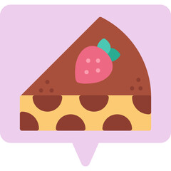 Slice of Cake II icon vector illustration