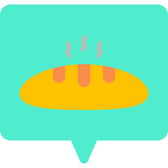 Slice of Bread icon vector illustration