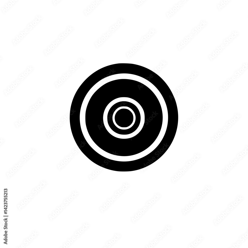 Poster icon set featuring concentric circle designs suitable for various digital applications and graphic p