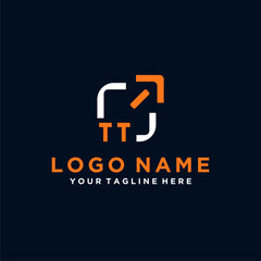 TT initials minimal modern technology logo design