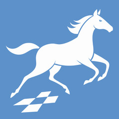 running horse vector illustration