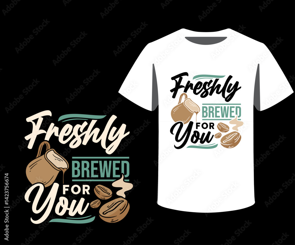 Fototapete typography and icon t-shirts design template with unique text