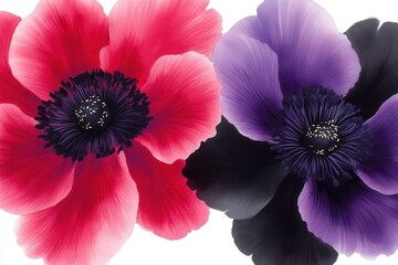 Vibrant juxtaposition, A study of floral contrast in saturated hues and form