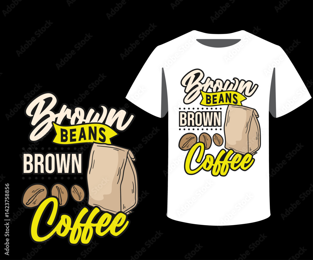 Fototapete typography and icon t-shirts design template with unique text