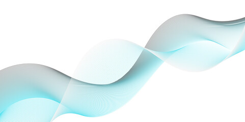 Shiny moving lines design element.White abstract background with glowing wave. Technology concept.  Modern blue gradient flowing wave lines.Vector illustration
