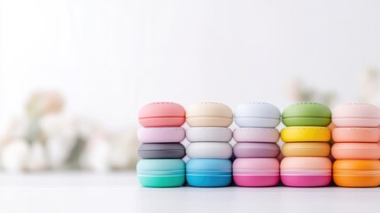 Colorful Stacked  Cosmetic Containers