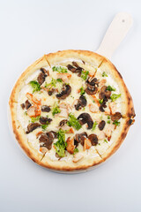 fresh and delicious pizza with filling