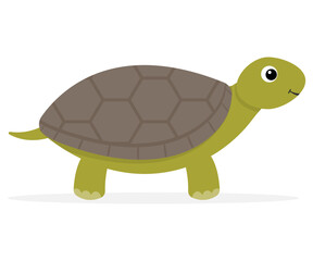 An adorable and charming cute cartoon turtle illustration that captures attention and imagination