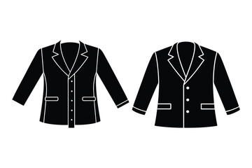 Vector illustration of two men's blazers in a simple, stylish design.