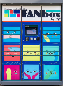 Miercurea, Ciuc, Romania: Fanbox storage for packages