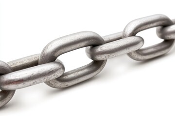 Obraz premium Close-up of a metal chain. Links connected in a row