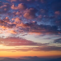 Obraz premium 夕焼け色に染まった雲のレイヤーテクスチャ