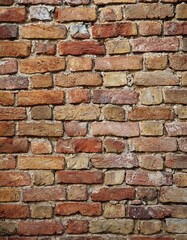 Obraz premium 古びたレンガの壁のテクスチャ