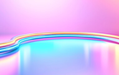 Neon Curves on Pastel Stage